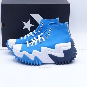 🚨🚨🚨NEW Converse Run Star Motion CX High Platform Shoes A03078C Blue